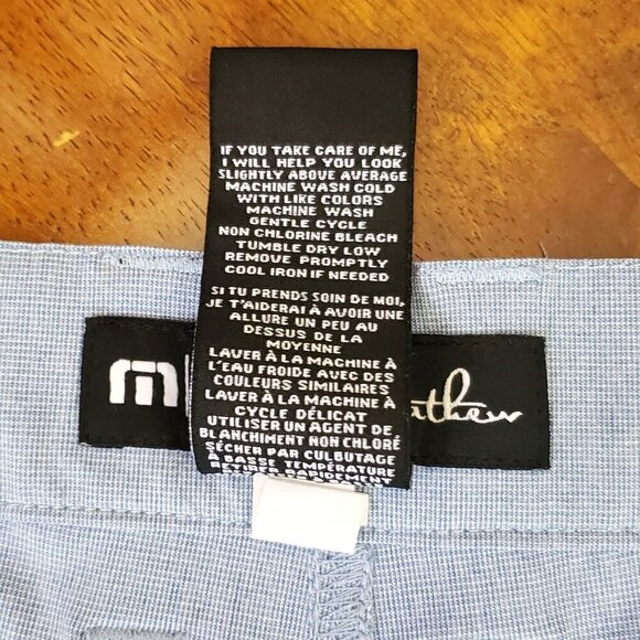 Travis Mathew Mens Chino Golf Shorts Size 40 Blue Casual Hybrid Performance - Picture 4 of 7